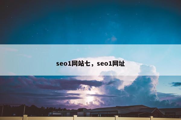seo1网站七，seo1网址