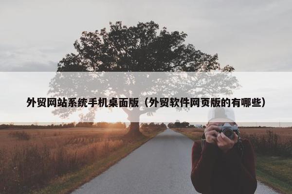 外贸网站系统手机桌面版（外贸软件网页版的有哪些）