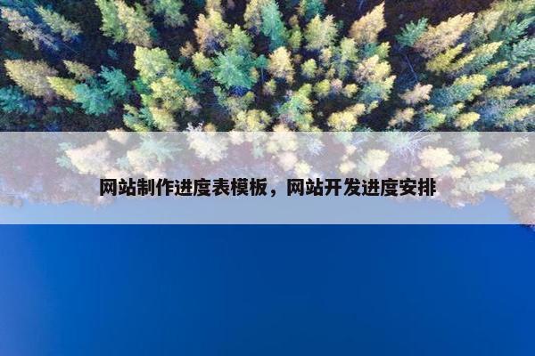 网站制作进度表模板，网站开发进度安排