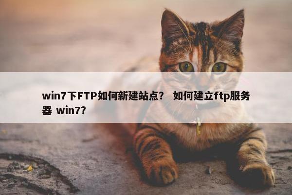 win7下FTP如何新建站点？ 如何建立ftp服务器 win7？