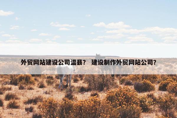 外贸网站建设公司温县？ 建设制作外贸网站公司？