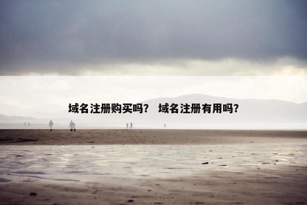 域名注册购买吗？ 域名注册有用吗？