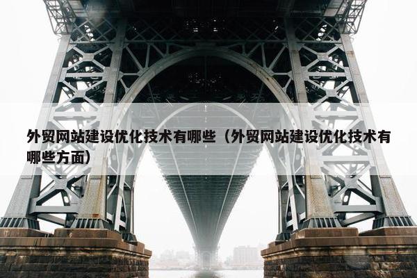 外贸网站建设优化技术有哪些（外贸网站建设优化技术有哪些方面）