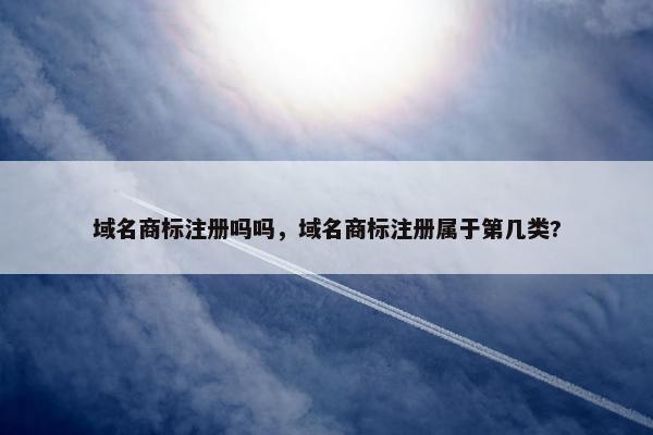 域名商标注册吗吗，域名商标注册属于第几类?