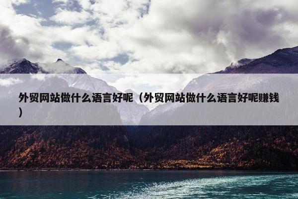 外贸网站做什么语言好呢（外贸网站做什么语言好呢赚钱）