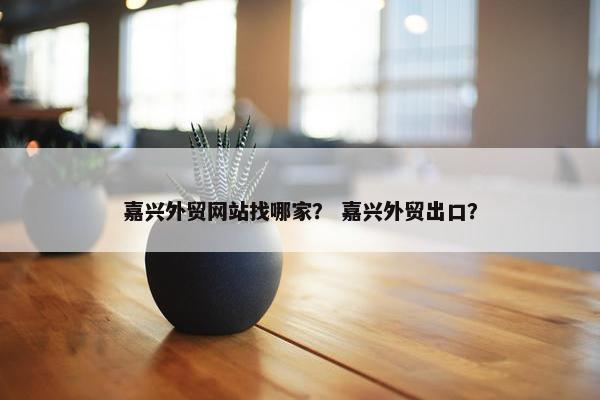 嘉兴外贸网站找哪家？ 嘉兴外贸出口？