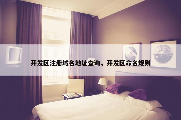 开发区注册域名地址查询，开发区命名规则