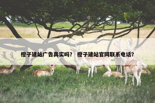 橙子建站广告真实吗？ 橙子建站官网联系电话？