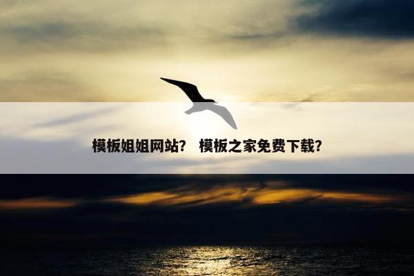 模板姐姐网站？ 模板之家免费下载？