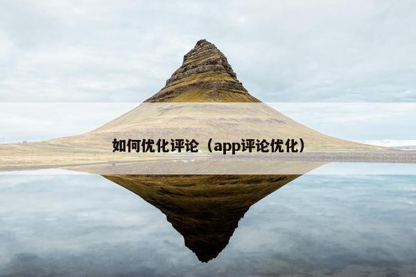 如何优化评论（app评论优化）