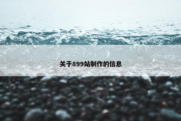 关于899站制作的信息