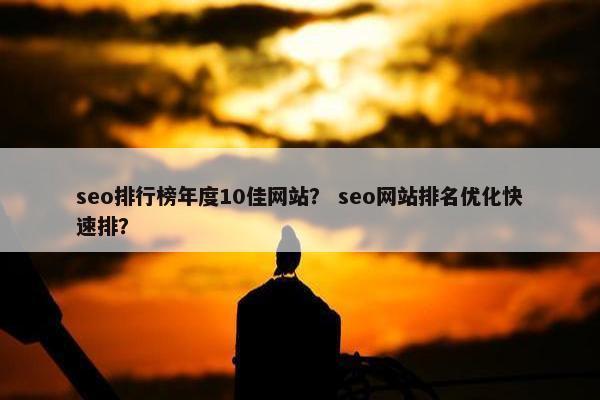 seo排行榜年度10佳网站？ seo网站排名优化快速排？