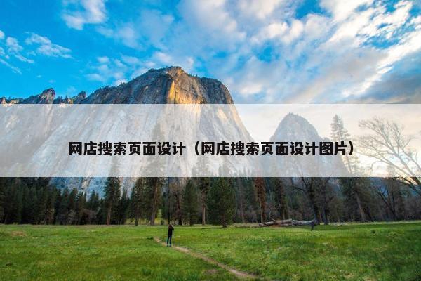 网店搜索页面设计（网店搜索页面设计图片）