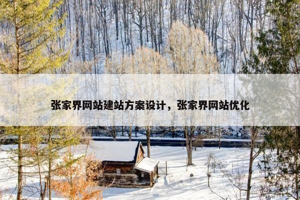 张家界网站建站方案设计，张家界网站优化