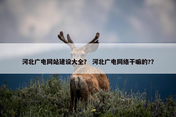 河北广电网站建设大全？ 河北广电网络干嘛的?？