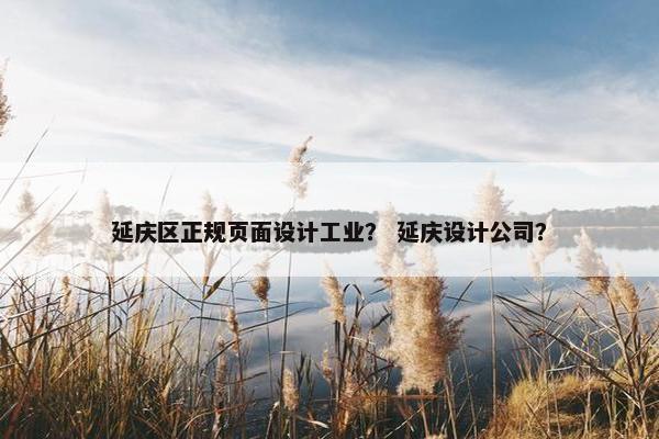 延庆区正规页面设计工业？ 延庆设计公司？