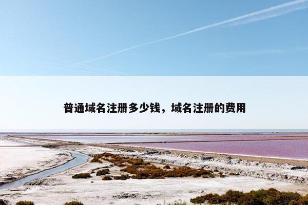 普通域名注册多少钱，域名注册的费用