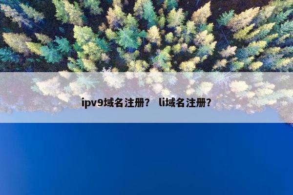 ipv9域名注册？ li域名注册？
