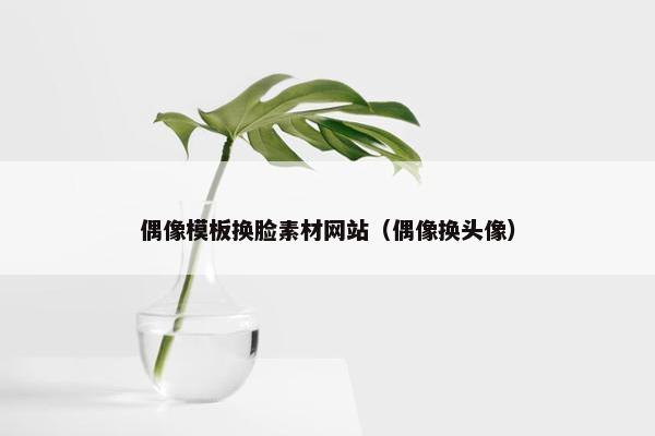 偶像模板换脸素材网站（偶像换头像）