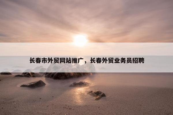 长春市外贸网站推广，长春外贸业务员招聘