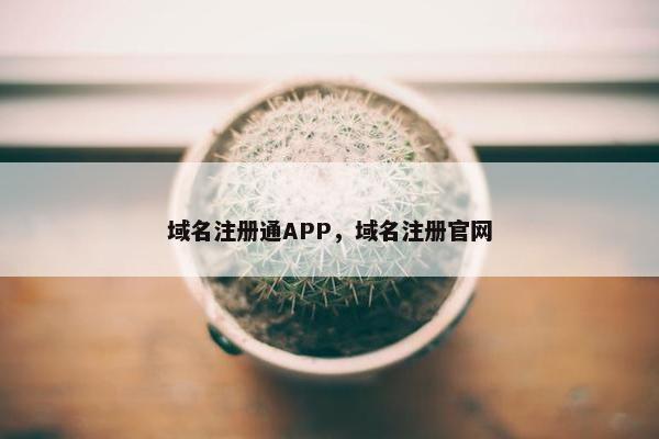 域名注册通APP，域名注册官网