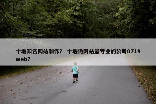 十堰知名网站制作？ 十堰做网站最专业的公司0719web？