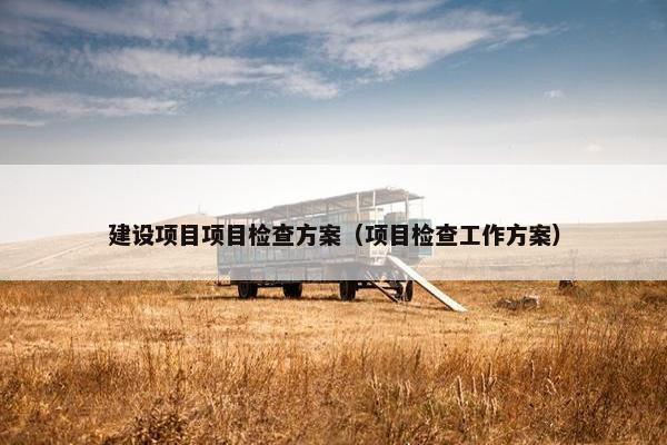 建设项目项目检查方案（项目检查工作方案）