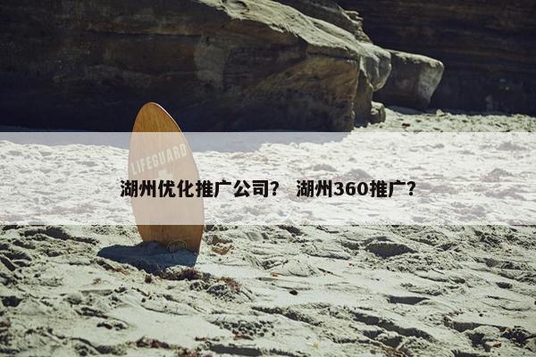 湖州优化推广公司？ 湖州360推广？