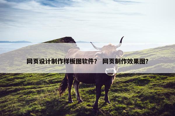 网页设计制作样板图软件？ 网页制作效果图？
