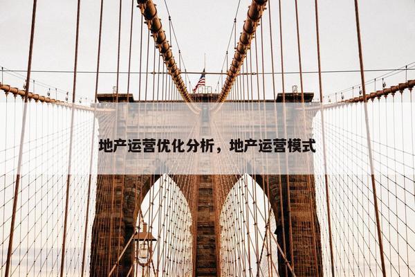 地产运营优化分析，地产运营模式