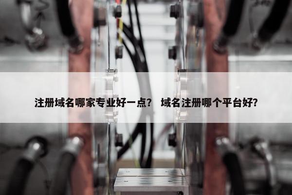 注册域名哪家专业好一点？ 域名注册哪个平台好？