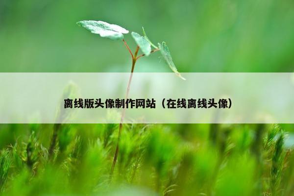 离线版头像制作网站（在线离线头像）