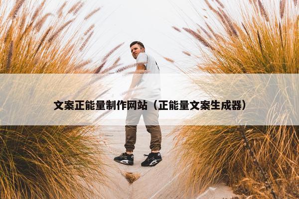 文案正能量制作网站（正能量文案生成器）