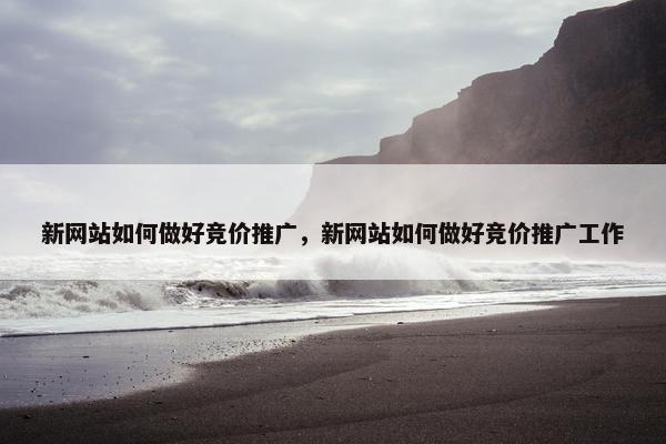 新网站如何做好竞价推广，新网站如何做好竞价推广工作