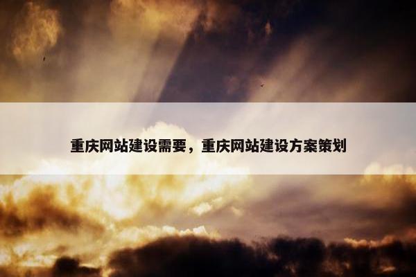 重庆网站建设需要，重庆网站建设方案策划