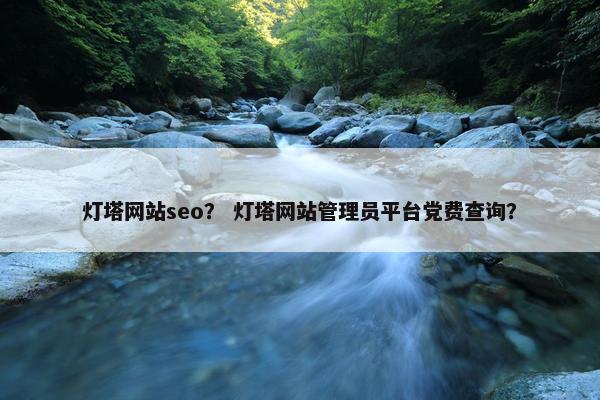 灯塔网站seo？ 灯塔网站管理员平台党费查询？