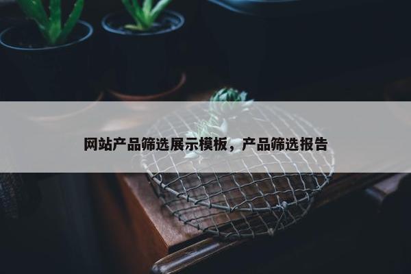 网站产品筛选展示模板，产品筛选报告