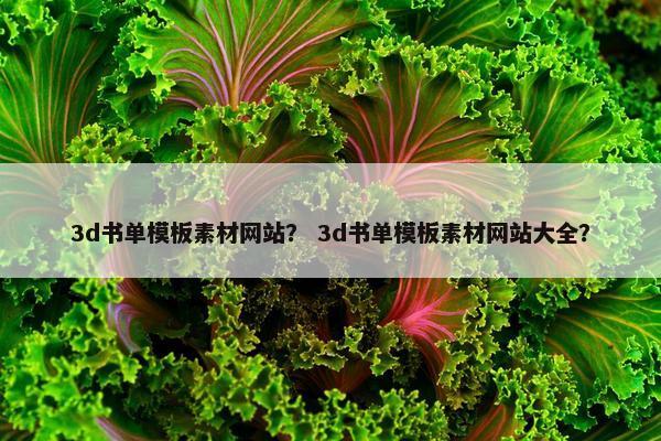 3d书单模板素材网站？ 3d书单模板素材网站大全？