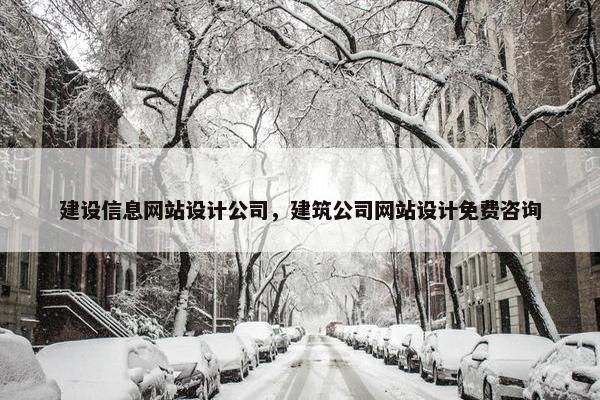 建设信息网站设计公司，建筑公司网站设计免费咨询