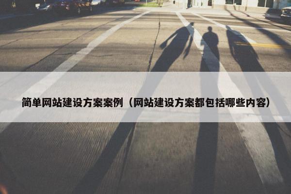 简单网站建设方案案例（网站建设方案都包括哪些内容）