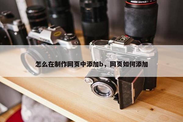 怎么在制作网页中添加b，网页如何添加