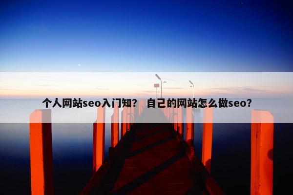 个人网站seo入门知？ 自己的网站怎么做seo？