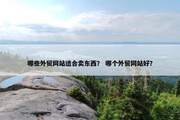 哪些外贸网站适合卖东西？ 哪个外贸网站好？