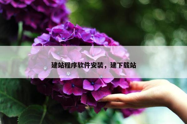 建站程序软件安装，建下载站