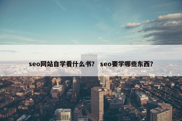 seo网站自学看什么书？ seo要学哪些东西？