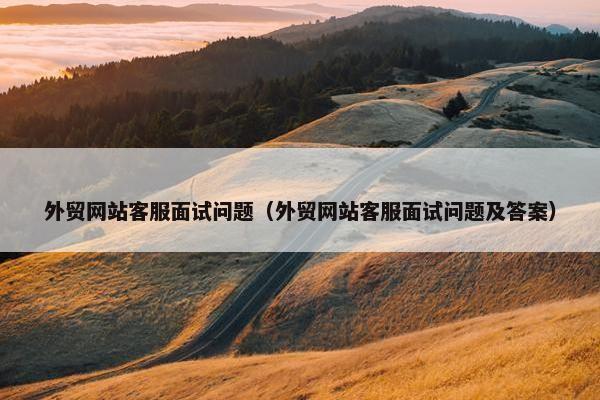 外贸网站客服面试问题（外贸网站客服面试问题及答案）
