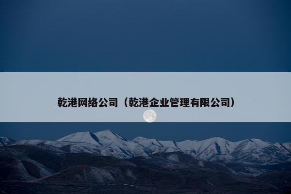 乾港网络公司（乾港企业管理有限公司）