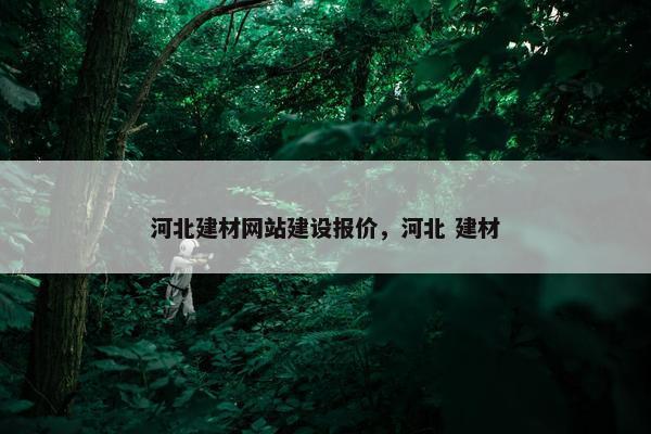 河北建材网站建设报价，河北 建材