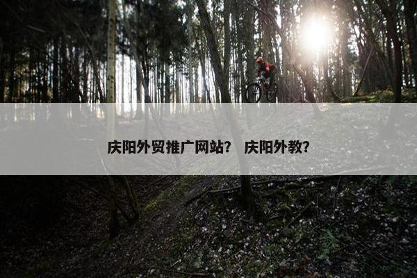 庆阳外贸推广网站？ 庆阳外教？
