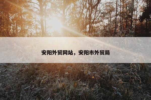 安阳外贸网站，安阳市外贸局